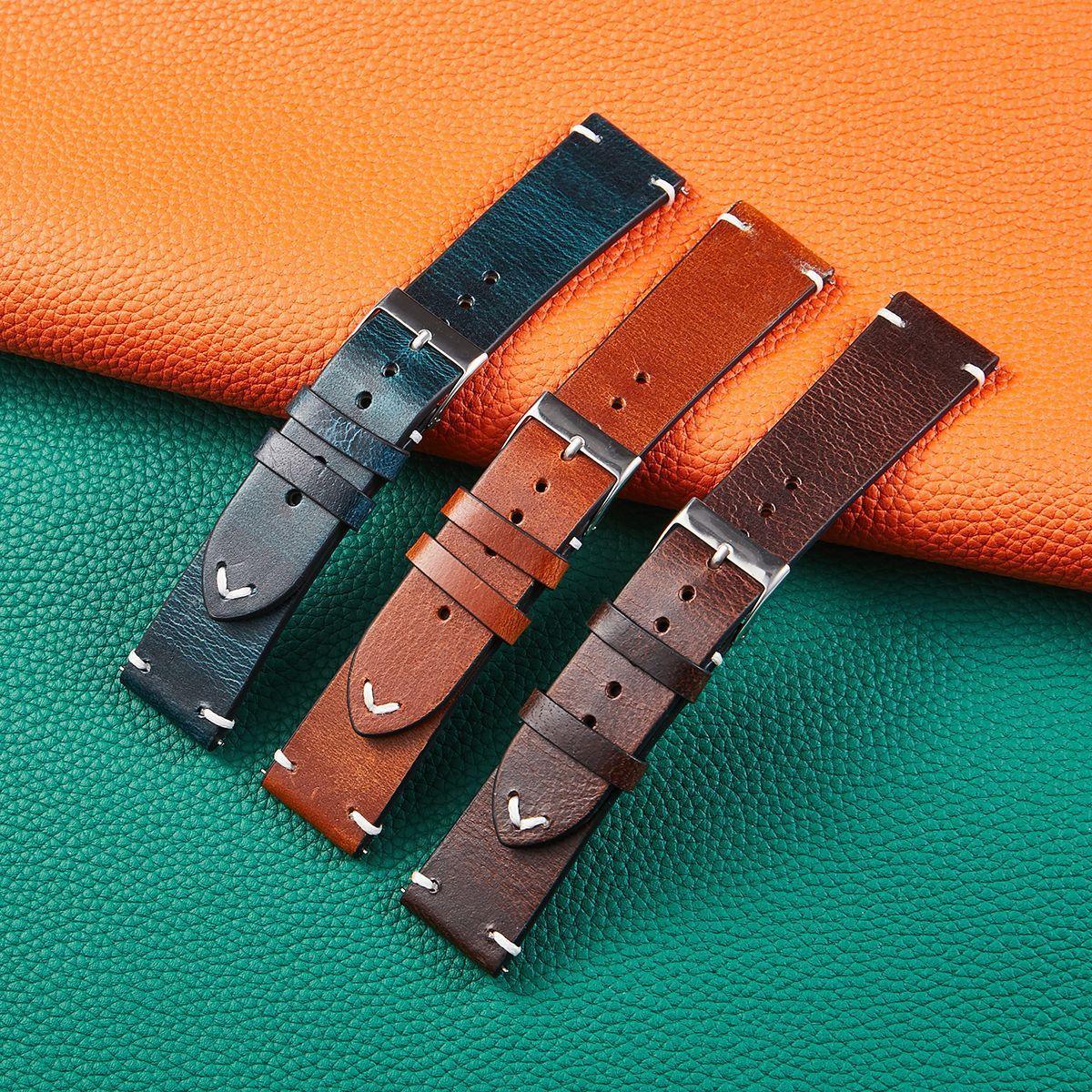 Pure Leather Leather Strap Men's And Women's Thin Italian Leather