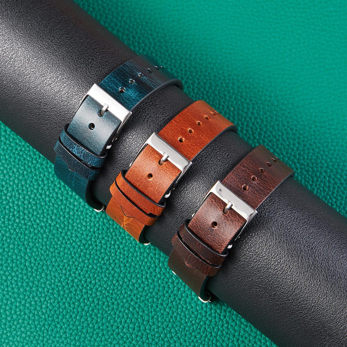 Pure Leather Leather Strap Men's And Women's Thin Italian Leather